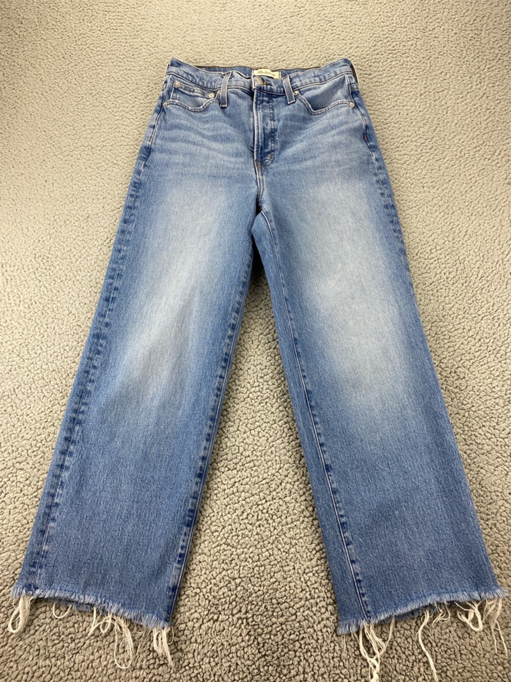 Madewell The Perfect Vintage Wide-leg Raw Hem Slouchy Crop Jean  |  Size: 28 - Picture 3 of 16